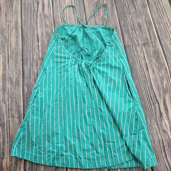 NEW A New Day Target Teal Striped Sundress Strappy Coverup Summer xs - Picture 3 of 6